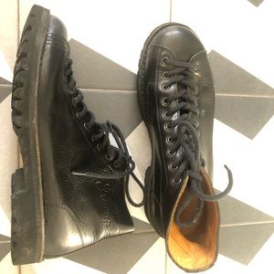 Black leather Fracap lace up men’s boot size 42